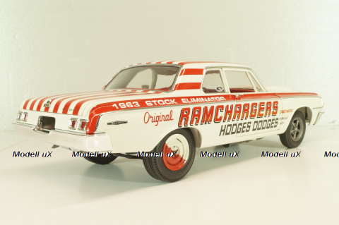 Dodge 330 Ramchargers 1964, white, L.E 504 pcs, A1806900, ACME 1:18