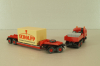 Mercedes 3850 S Heavy Duty Truck with trailer 1985, red  29504, Wiking 1:87