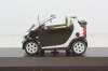 Smart fortwo cabrio black with body panel Fresh-Up (white), 0012497V001C51Q00, Minichamps 1:43