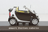 Smart fortwo cabrio black with body panel Fresh-Up (white), 0012497V001C51Q00, Minichamps 1:43