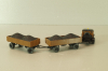 Hanomag ST 100 with 2 trailer, brown, 3500, Wiking 1:87