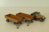 Hanomag ST 100 with 2 trailer, brown, 3500, Wiking 1:87