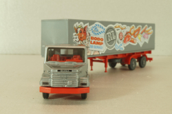 Scania T142 with semi-trailer Bodo Lamp, grey, 80811, Praline 1:87
