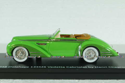 Delahaye 135MS Vedette Cabriolet Henri Chapron Resin Model 1948, green, EMEU43017A, ESVAL Model 1:43
