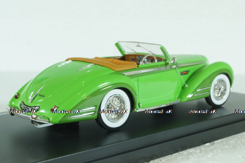 Delahaye 135MS Vedette Cabriolet Henri Chapron Resin Model 1948, green, EMEU43017A, ESVAL Model 1:43