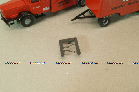 Bussing 8000 with trailer 3-axle, Franz Piefsch, red, 7499, Brekina 1:87