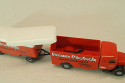 Bussing 8000 with trailer 3-axle, Franz Piefsch, red, 7499, Brekina 1:87