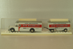 Mercedes Benz L6600 with trailer OTTO, grey, 5510, Brekina 1:87 Уценка!