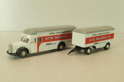 Mercedes Benz L6600 with trailer OTTO, grey, 5510, Brekina 1:87 Уценка!