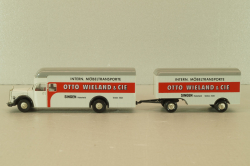 Mercedes Benz L6600 with trailer OTTO, grey, 5510, Brekina 1:87 Уценка!
