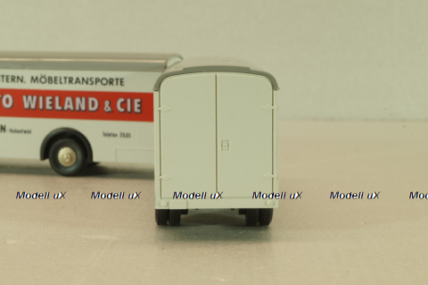 Mercedes Benz L6600 with trailer OTTO, grey, 5510, Brekina 1:87 Уценка!