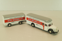 Mercedes Benz L6600 with trailer OTTO, grey, 5510, Brekina 1:87 Уценка!