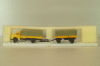 Mercedes LP911 with trailer Deutsche Bundespost, yellow, Brekina 1:87