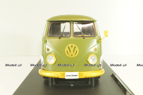 Volkswagen T1 Short, Kool Combi, Army Fighter wth trailer 2023, Green, S1810901, Solido 1:18