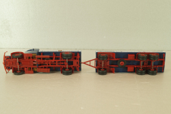 Bussing 8000 with trailer 3-axel, Lastwagen, blue, Brekina 1:87
