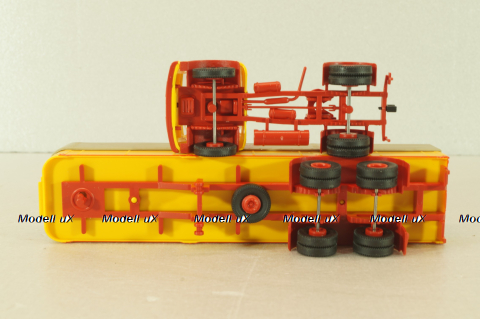 MAN 10.212 with semi trailer Shell, yellow/red, 7832, Brekina 1:87 