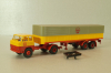 Henschel HS 16 TS with semi trailer Shell, yellow/red, 8223, Brekina 1:87