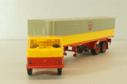 Henschel HS 16 TS with semi trailer Shell, yellow/red, 8223, Brekina 1:87