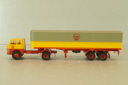 Henschel HS 16 TS with semi trailer Shell, yellow/red, 8223, Brekina 1:87