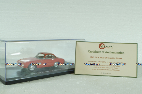 OSCA 1600 GT coupe by Fissore 1963, EMEU43009A,  ESVAL Model 1:43