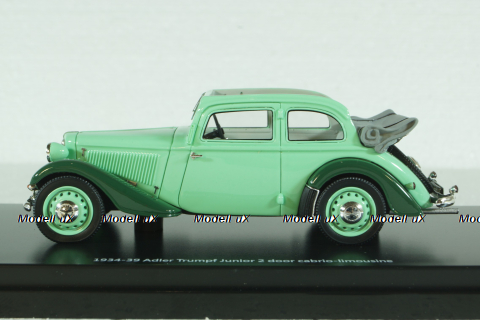 Adler Trumpf Junior 2 Doors Open cabrio-limousine 1934-39, EMEU43034B,  ESVAL Model 1:43