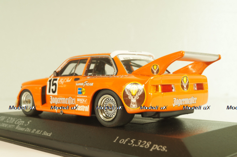 BMW 320i (E21) Grp. 5, #15 winner Div.II Eifelrennen DRM 1977, H.J.Stuck, orange, 400772315, Minichamps 1:43