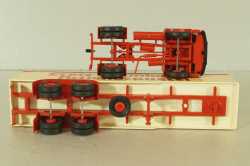 Mercedes LP 1632 with semi trailer Kulmbacher, red/beige, 7832, Brekina 1:87 Уценка!