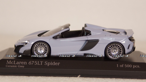 McLaren 675LT Spider 2016, grey, 537154434, Minichamps 1:43