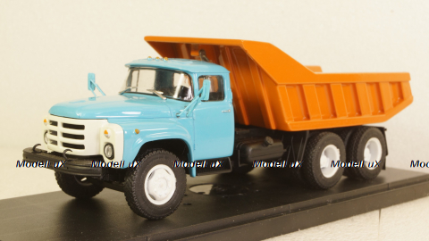 Зил-133 самосвал, опытный  голуб/оранжевый, Алник43 1:43