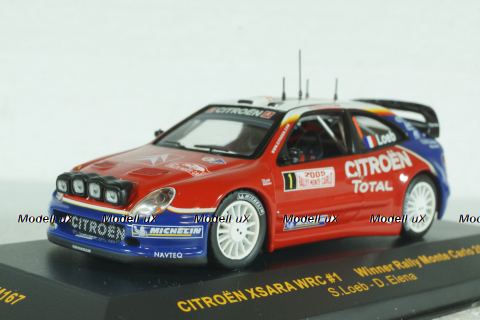 Citroen Xsara WRC #1 winner Rally Monte Carlo 2005 Loeb/Elena with night lights, RAM167, IXO 1:43