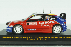 Citroen Xsara WRC #1 winner Rally Monte Carlo 2005 Loeb/Elena with night lights, RAM167, IXO 1:43