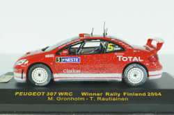 Peugeot 307 WRC Winner Rallye Finnland 2004 Grönholm/Rautiainen, RAM186, IXO 1:43