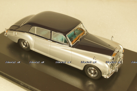 Rolls Royce Phantom V 1959-1968 silver/dark blue, Oxford 1:43