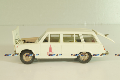 Ваз-2102 А11, бело-серый, Олимпиада 80,  апрель 19..г., Тантал/Радон 1:43