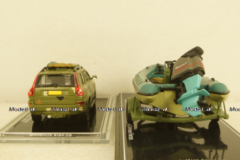 Volvo XC90 with powerboat Ukraine Territorial Defense Forces (Zaporizhzhia 2022), TruckTyr 1:43