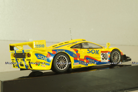 McLaren F1 GTR #30 Super GT Motegi 2002 Okada/Kurosawa, yellow, GTM092, IXO 1:43