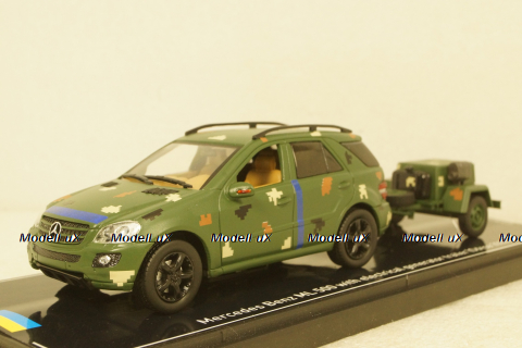 Mercedes ML500 W164 2005 with generator trailer, Ukraine Territorial Forces (Odessa 2022), TruckTyr 1:43