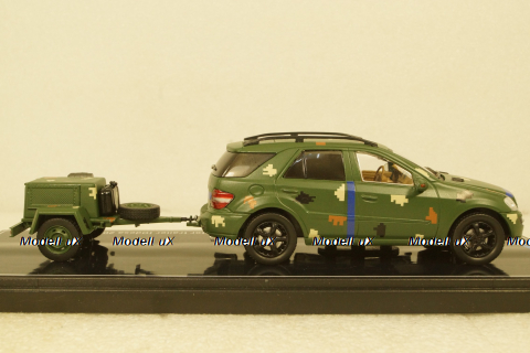 Mercedes ML500 W164 2005 with generator trailer, Ukraine Territorial Forces (Odessa 2022), TruckTyr 1:43
