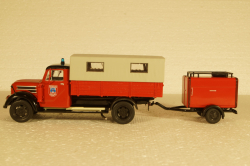 Robur Garant 30k Telonato Feuerwehr With Tanker, Altaya 1:43
