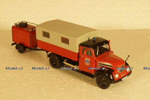 Robur Garant 30k Telonato Feuerwehr With Tanker, Altaya 1:43
