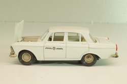 Москвич-408 А10, такси, белый, капот 3 зажима (ранний), Тантал/Радон 1:43