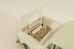 Москвич-408 А10, такси, белый, капот 3 зажима (ранний), Тантал/Радон 1:43