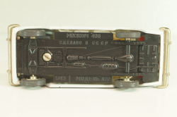 Москвич-408 А10, такси, белый, капот 3 зажима (ранний), Тантал/Радон 1:43