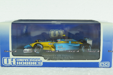 Renault F1 R 202 RS22 2002 J.Trulli St.Nr.14 "Blue World", Universal Hobbies 1:43