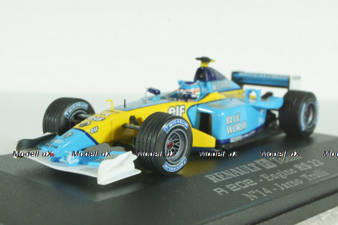 Renault F1 R 202 RS22 2002 J.Trulli St.Nr.14 "Blue World", Universal Hobbies 1:43