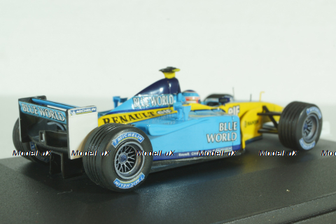 Renault F1 R 202 RS22 2002 J.Trulli St.Nr.14 "Blue World", Universal Hobbies 1:43