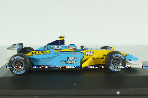 Renault F1 R 202 RS22 2002 J.Trulli St.Nr.14 "Blue World", Universal Hobbies 1:43