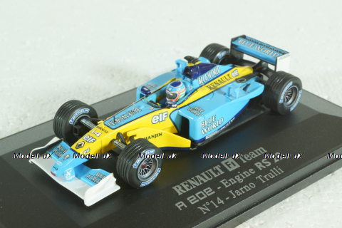 Renault F1 R 202 RS22 2002 J.Trulli St.Nr.14 "Blue World", Universal Hobbies 1:43