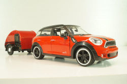 Mini Cooper S Countryman with camper 2010, red/black, 79761, MotorMax 1:24