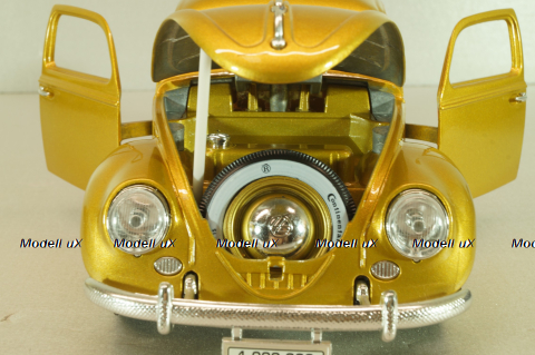 Volkswagen Beetle 1955 1000000th, gold, Burago 1:18